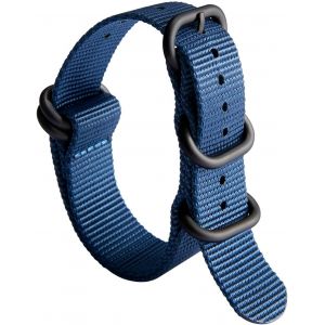 Bracelet De Montre En Nylon G10 Balistique Militaire Remplacement Bracelet Montre Tissu Pour Hommes Femmes 23mm Avec Boucle En Inoxydable Argent/Noir - Neuf