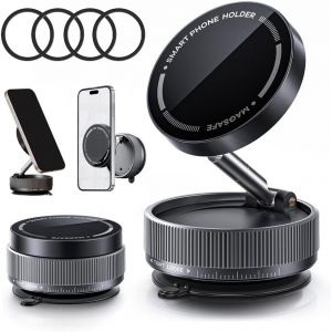 5 Pi&egrave;ces Support T&eacute;l&eacute;phone Magn&eacute;tique Pliable Rotatif 360&deg; Tableau Bord Ventouse Ajustable Smartphone Universel Automobile[Z1525] - Neuf