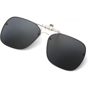 Clip Solaire Pour Lunettes De Vue, Clip Lunettes De Soleil Polarisées Pour Femme Homme Lunettes De Soleil Flip Up Anti Reflet Uv400, 56mm - Neuf