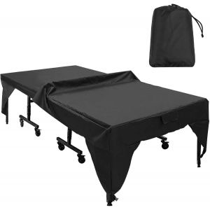 Ulteronixshop-Housse Table Ping Pong Exterieur, Tissu Oxford &Eacute;tanche &Agrave; La Poussi&egrave;re Et R&eacute;sistant Aux Uv Couverture De Table De Ping-Pong Pour Int&eacute;rieur Et Ext&eacute;rieur, Noir 280x153x73cm - Neuf