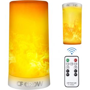 Kal-Lampe De Table Led À Effet De Flamme, Rechargeable Par Usb, Étanche, À Intensité Variable, 4 Modes, Avec Effet De Détection De Gravité, Télécommande Infrarouge Sans Fil, Minuterie, Pour Halloween - Neuf