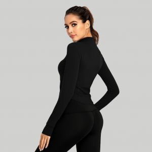Veste De Sport Femme, Haut De Course Respirant À Manches Femme, Léger Éclair Haut De Fitness, Séchage Rapide Veste De Course Avec Fermeture Pour Yoga Running Fitness Jogging - Neuf