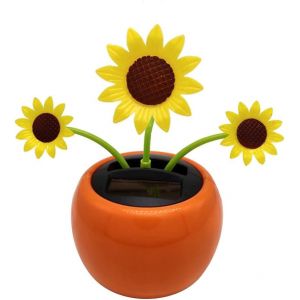 Sansh-Danse Solaire Toy, Figurine De Secouant La Tête À Solaire Mignon Bobbleheads Ornement De Pour Tableau De Bord De Voiture Animal À Danser Solaire Jouets Décoration Pour Voiture Bureau - Neuf