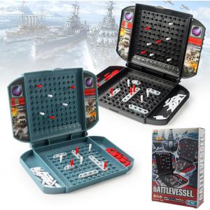 Kalanka-Jeu De Société Bataille Navale, Voyage Jeu De Classique Bataille Navale, Jeu De Société De Navire De Guerre Pour Toute La Famille, Navires Stratégie Jeux Pour Enfants À Partir De 6 Ans - Neuf