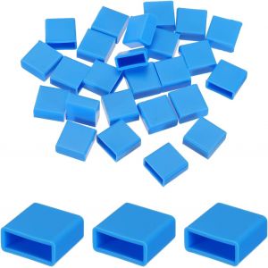 Kaly-25pcs Usb Type A Port Fiches Couvercles Bouchons Silicone Anti Poussière Protecteur Pour Usb Mâle Fin,Bleu - Neuf