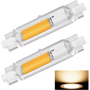 Ampoule Led R7s 78mm Dimmable, R7s Led 20w Équiv Ampoule Halogène 200w, 2000lm 3000k Blanc Chaud, Sans Scintillement, Faisceau 360°, Ac 230-240v, Lot De 2 - Neuf