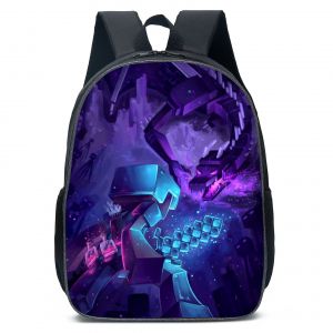 Cartable étudiant new minecraft minecraft cartable primaire et college cartable homme et femme sac a dos enfant-D6minecraft-01- 16 pouces - Neuf