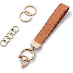 KAL-Porte-Clé Voiture Porte-Clé Femme Porte-Clé Cuir Porte-Clé Voiture Marron - Neuf
