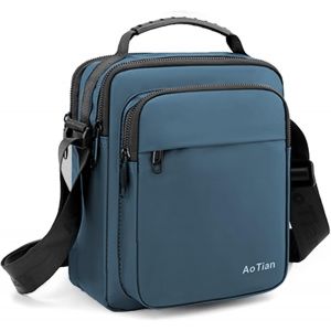 TIANYI-Bandouliere Sacoche Homme, 9,7 Pouces Sac a Main Nylon Sacoche Tablette Pochette Epaule Homme Besace de Voyage école Travail Sac Porté épaule Sport Bourse Pochette Cartable (Bleu) - Neuf