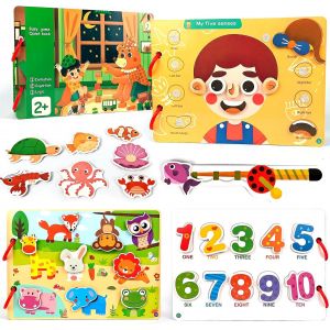 Quiet Book Montessori 1 2 3 4 5 Year Old Busy Book Matching Games Montessori Fine Motor Skills Case Activity and Development Toys Gift Toy Child Boy Girl Birthday - Neuf