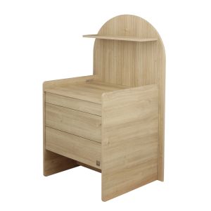 Commode &Agrave; Langer &Eacute;volutive En Bureau - D&eacute;cor Bois Ch&ecirc;ne S&eacute;pia Forme Arche - Neuf