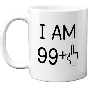 Eryi-- Cadeaux 100e Anniversaire Homme Femme Tasse Fantaisie Grossière Cadeau Amusant Cadeau D'anniversaire Parfait Tasses Drôles Un Cent D'100e Anniversaire Tasses À Café Céramique 325 Ml - Neuf