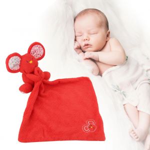 Serviette Douce Et Mignonne Pour Nouveau-Ne, Jouet Pour Apaiser Les Emotions (Rouge) - Neuf