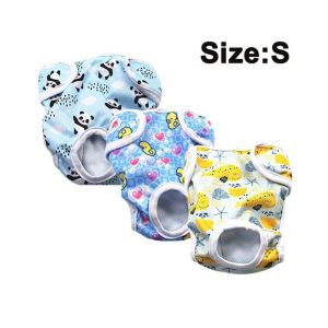 Lot De 3 Couches Réutilisables Pour Chiennes - Très Absorbantes, Lavables Et Confortables Pour Chiennes - Design Élégant Et Ajustement Sûr - Neuf