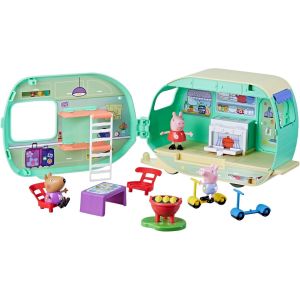 KAJGL-La Caravane 2-En-1,Jouet Interactif Avec Figurines Et Accessoires,Activités Créatives Et Jeux De Rôle Pour Enfants Dès 3 Ans,Rose - Neuf
