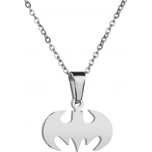 Kal-Collier Chauve-Souris Pour Hommes Et Femmes En Acier Inoxydable L&eacute;ger Anime Gothique Cool Hippie Chauve-Souris Pendentif Collier, Bijoux Cadeau De No&euml;l, Saint-Valentin Et Halloween - Neuf