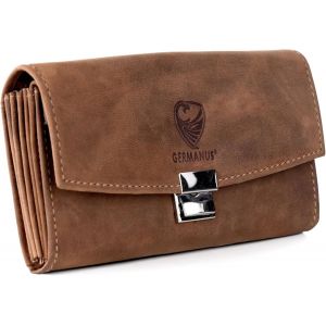 Toni Portefeuille De Serveur En Cuir V&eacute;ritable Marron - Neuf