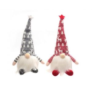 Lot de 2 poup&eacute;es nains de No&euml;l avec lampe &iquest; D&eacute;coration de fen&ecirc;tre de No&euml;l - Neuf