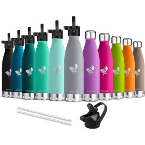 Shiba-Bouteille D'eau En Acier Inoxydable Isolé À Double Mur - 350ml/500ml/750ml - Gourde Isotherme Étanche Sans Bpa, Gourde Inox [1 - Neuf