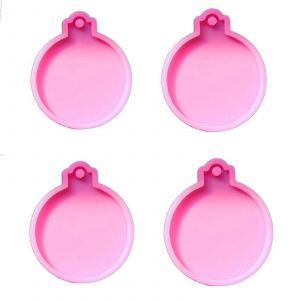 4 Pcs Boule De No&euml;l Pendentif Uv R&eacute;sine &Eacute;poxy Moules Fait Main Porte-Cl&eacute;s Silicone Moule Bricolage Artisanat Bijoux D&eacute;corations Moule - Neuf