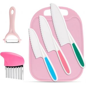 Kalanka-Lot De 6 Couteaux De Cuisine Pour Enfants - Couteaux De S&eacute;curit&eacute; Pour Couper Les G&acirc;teaux De Fruits Et L&eacute;gumes - Neuf