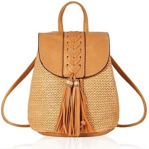 Sac A Dos De Paille Sacs À Main Portés Dos Ethnique Bohème Pour Le Shopping Dating Party Vacances Voyage En Plein Air[H1850] - Neuf