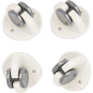 4 Pièces Auto-Adhésif de Lanceur de sorts de Poulie en Plastique Roulettes Mignons Petits Roues de Déplacement Accessoires Mini Boule de Roulettes pour des Petits Meubles Poubelle, Boîte de Rangement - Neuf