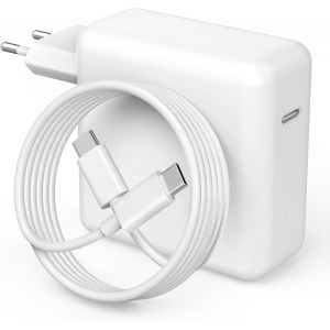 Chargeur Macbook 67w, Chargeur Mac Usb C Compatible Avec M1 M2 M3, Mac Book Air 2018-2021, Macbook Pro 13/14/15/16 Pouces, Ipad Pro, Lenovo, Xiaomi, Samsung, Acer, Asus, Hp (Câble De 2,0 M Inclus) - Neuf