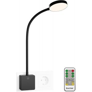 Senior-Lampe Veilleuse De Nuit Chevet Murale Led Dimmable Sur Pr De Courant Avec Telecommande Sans Fil 4w 280lm &Eacute;clairage Blanc Neutre 4000k 1x Lampe Et 1x T&eacute;l&eacute;commande De[L2009] - Neuf