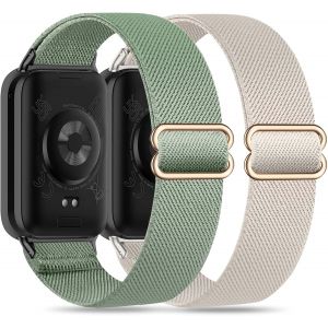 Lot De 2 Bracelets En Nylon Compatibles Avec Xiaomi Mi Band 8 Pro/Redmi Watch 4, Fermeture Rapide, Bracelet De Rechange Souple, Pour Homme Et Femme - Neuf