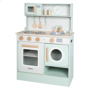 Cuisine en bois pour enfants Woomax &iquest; Jouet &eacute;ducatif 60 x 83 x 30 cm avec accessoires - Neuf