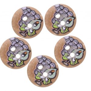 Lot De 100 Boutons En Coquille De Noix De Coco Naturelle, Accessoires De Decoration Pour Vetements D'enfants, 11 Mm, 20 - Neuf