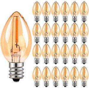 Ampoule Candélabre À Filament Led,Ampoules De Bougie Edison Vintage,Culot E14 (Verre Ambré),Ampoules Led 0,5 W (Équivalent À 5 W),2200k Blanc Ultra Chaud,50 Lum - Neuf