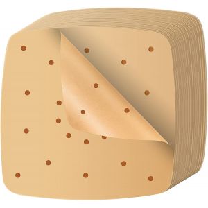 Letnerny-200 Pièces Papier De Cuisson, 22cm Papier Parchemin Antiadhésif Doublures, Papier À Vapeur Feuilles Pour Friteuse À Air, Cuisson, Dessert À Vapeur - Neuf
