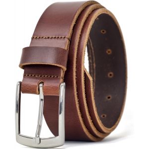 CAUC-Ceinture en cuir pleine fleur de 34mm avec boucle classique - Neuf