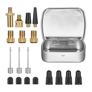 Kit D'adaptateur Schrader De Valve De V&eacute;lo Presta, Aiguilles De Pompe &Agrave; Billes, Adaptateur De Pompe &Agrave; Pneu De V&eacute;lo En Laiton - Neuf