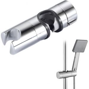 JGD-Support de Douche, Holder Pommeau de Douchette, Support de Pommeau de Douchette &agrave; Circonf&eacute;rence 18-25 mm, Angle R&eacute;glable, Sans Percage, pour Barre de Douche - Neuf