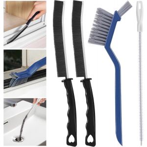 KALANKA-4 Pi&egrave;ces Brosse de Nettoyage des Interstices, Multifonctionnelle Brosse Nettoyage Salle de Bain, Brosse Joint Carrelage, Brosse de Nettoyage pour Maison, Toilettes, Salle de Bain, Cuisine - Neuf