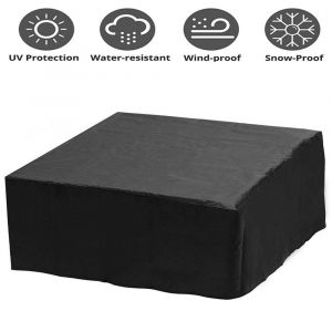 Housse de spa 220 x 220 x 85 cm, pour jacuzzi, piscine, baignoire, tissu Oxford, pour jardin extérieur, anti-poussière, imperméable, anti-UV - Neuf