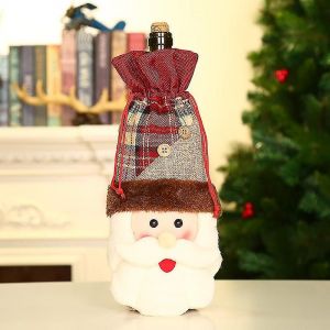 Couvercle De Bouteille De Vin De No&euml;l Sac De Vin Rouge En Forme D'&eacute;lan Couvercle De Bouteille De Champagne Pour Table De D&icirc;ner - Neuf