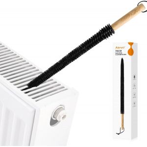 Brosse de nettoyage pour radiateur, 78 cm, longue brosse flexible avec manche en bois pour radiateur, brosse de nettoyage multifonction pour radiateur, bourres de s&egrave;che-linge et machine &agrave; laver - Neuf