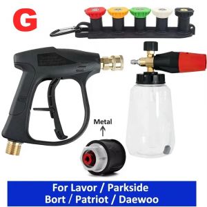Pistolet de lavage haute pression avec connecteur de tuyau pour connecteur rapide /Nilfisk/Bosch,Combo de à mousse pour laveuse haute pression--WHITE - Neuf
