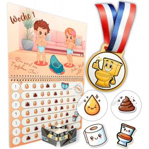 ChenQuanSarl-Le Calendrier &Eacute;ducatif Ultime Pour Enfants, Pour L'Apprentis De La Propret&eacute;, Plus De 300 Autocollants, Inspir&eacute;s Du Montessori, R&eacute;sistants Aux D&eacute;chirures Et Faciles &Agrave; Nettoyer - Neuf