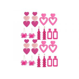 10 Paires De Boucles D'oreilles Pendantes Inspir&eacute;es De Barbie Pour Femmes - Diff&eacute;rents Styles En Rose - Neuf