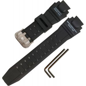 Kal-Bracelet De Montre De Rechange En Résine Pour Casio Pour G-Shock Ga-1000 Ga-1100 Gw-A1000 Gw-A1100 Gw-4000 G-1400 Bracelet De Sport Étanche Noir - Neuf