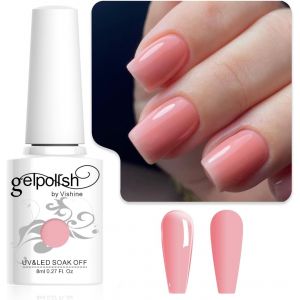 Vernis À Ongles Gel Rose Foncé Transparent Jelly Couleur Printemps Vernis Gel Semi Permanent Translucide Nude Soak Off Led Uv Gel Art Manucure 8ml - Neuf