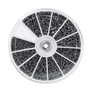 CHECARZHN--NO1-Petites Vis Petite Vissé Torx Kit D'Assortiment De Vis Écrous, 600 Pièces 12 Types De M1 M1.2 M1.4 M1.6 Petites Vis Et Écrous Pour Montres, Lunettes, Vis À Bois - Neuf