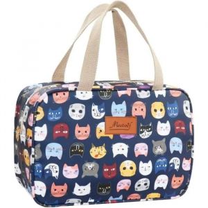 Trousse de Toilette Voyage pour Homme et Femmes, Sac de Toilette Imperm&eacute;able et Suspendu en qualit&eacute; sup&eacute;rieure, Chat Mignon - Neuf