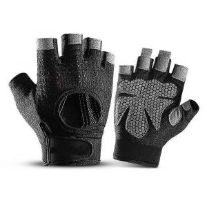 Gants D'entra&icirc;nement Hommes Femmes Halt&eacute;rophilie Gymnase Exercice Cyclisme Protection Compl&egrave;te De La Paume Gants Respirants (Noir) - Neuf
