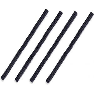 Ayuhr-Lot De 4 Housses De Protection Noires En Silicone Résistant À La Chaleur Pour Grille De Four, Cuisinière Contre Les Brûlures Et Les Cicatrices (35,6 Cm De Long) - Neuf
